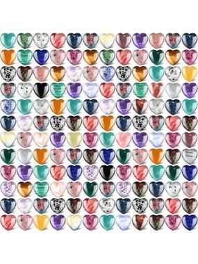 200 Pcs Natural Crystal Hearts - 0.8 Inch Healing Stones for Meditation & Decor